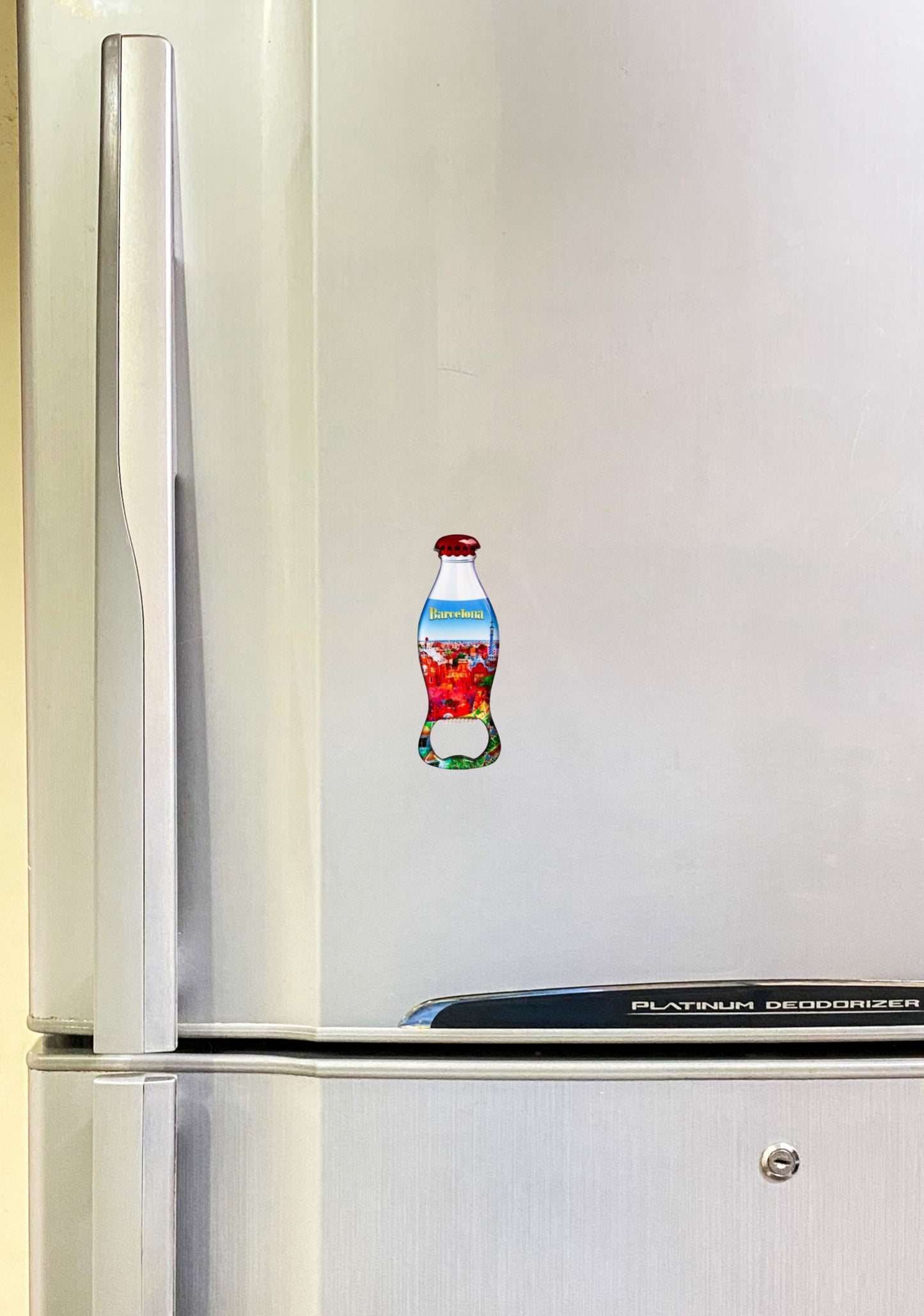 Barcelona Bottle Shaped Magnetic Bottle Opener