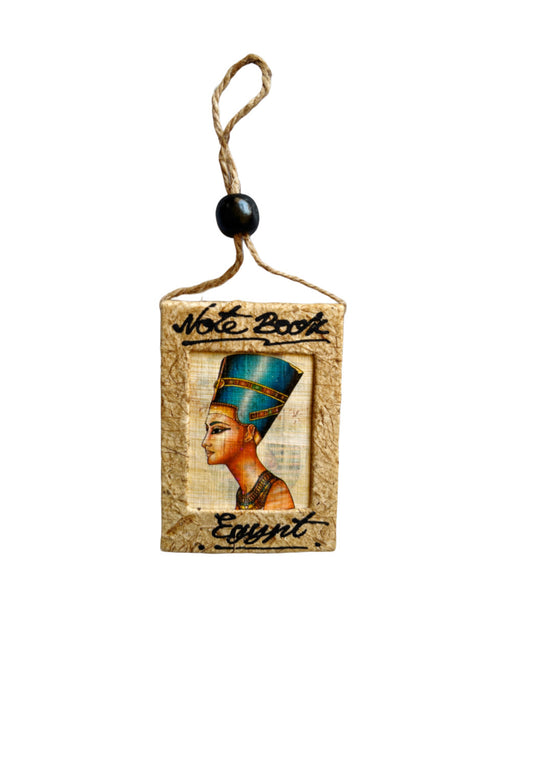 Queen Nefertiti Handcrafted Papyrus Small Notebook