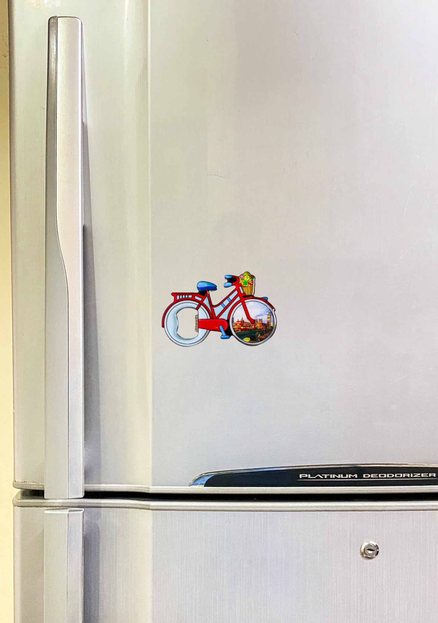London Bicycle Shaped Magnetic Bottle Opener