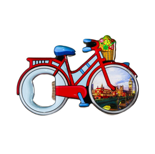 London Bicycle Shaped Magnetic Bottle Opener