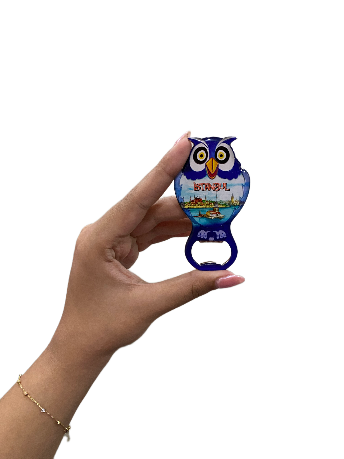 Owl-Shaped Bottle Opener with Istanbul View