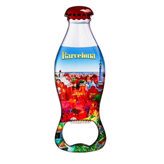 Barcelona Bottle Shaped Magnetic Bottle Opener