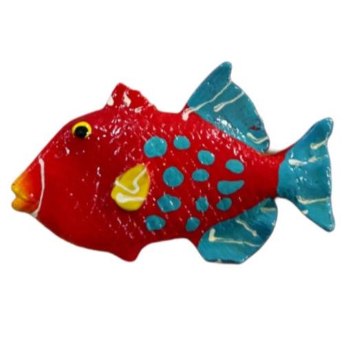 Red Trigger Fish Fridge Magnet